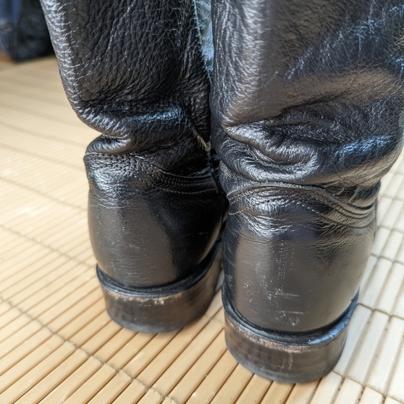 HEARTLAND LEATHER BOOT by DAN POST – Dan Post Boots Dan Post women\'s black leather Western cowgirl roper boots sz 5M. 146pm